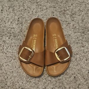 Birkenstock Madrid Oiled Leather Cognac Big Buckle Buckle